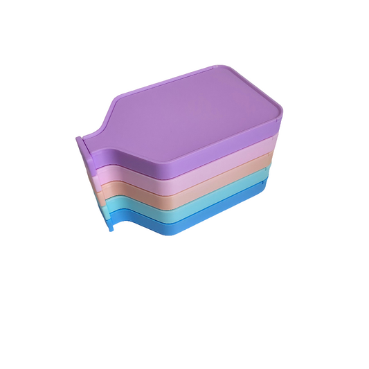 Luxury Set of 5 Stack-able Trays - Pastels