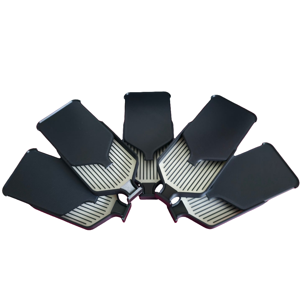 Luxury Mini Set of 5 Stack-able Trays - Pearl White & Ebony