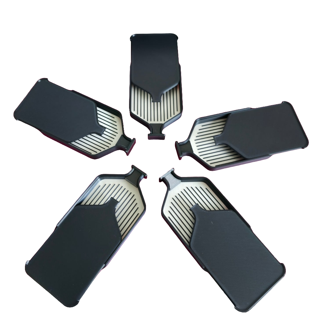Luxury Mini Set of 5 Stack-able Trays - Pearl White & Ebony
