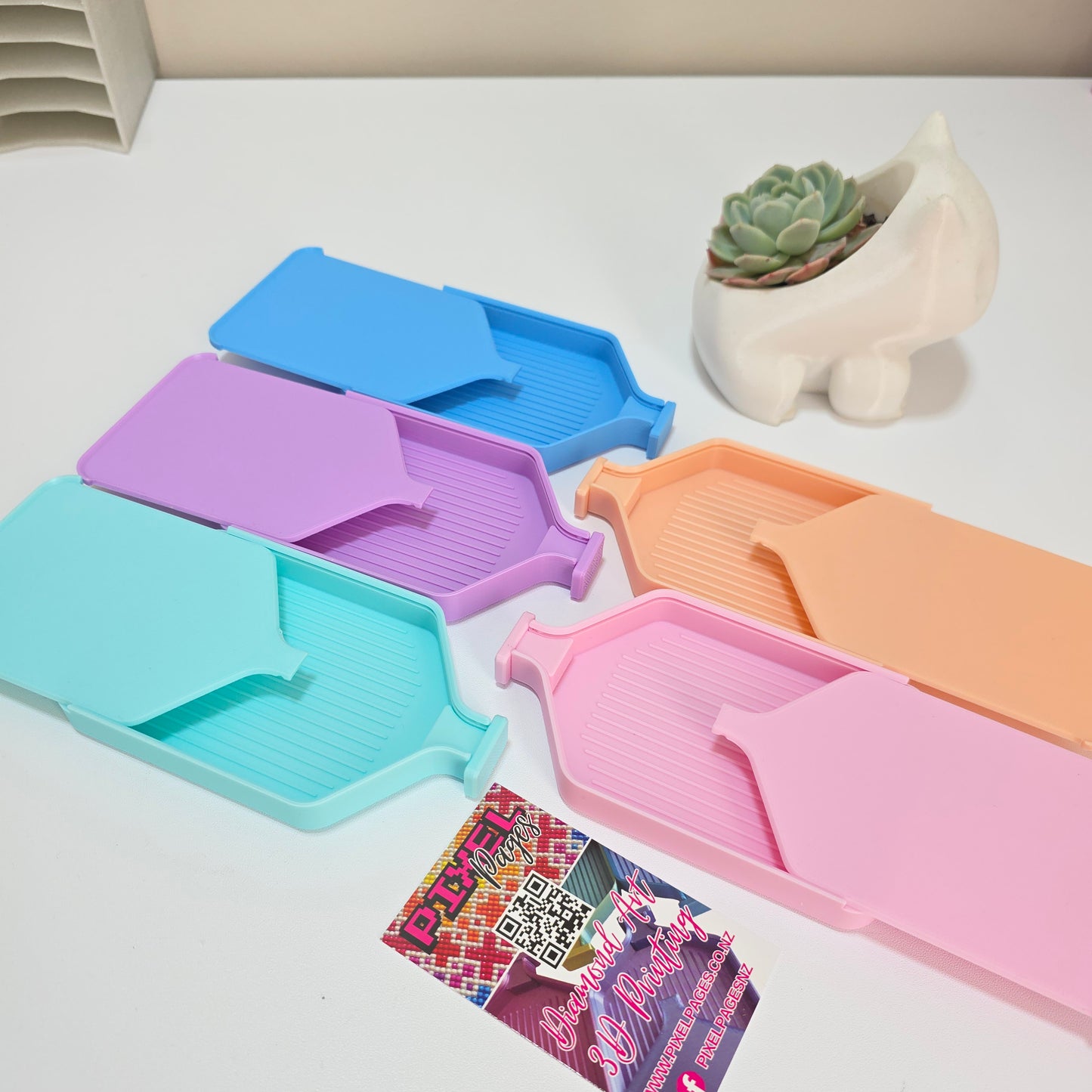 Luxury Set of 5 Stack-able Trays - Pastel Paradise