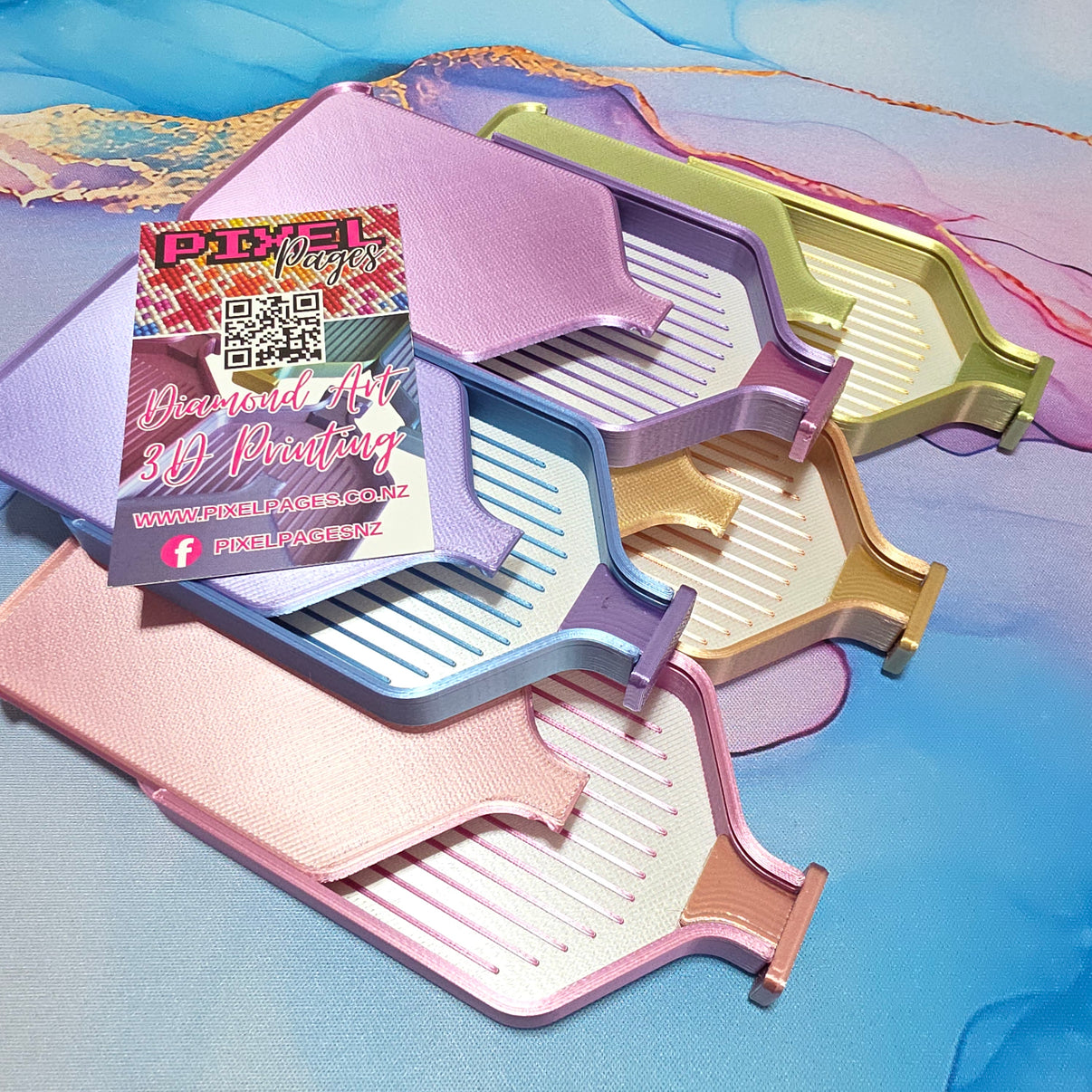 Luxury Set of 5 Stack-able Trays - Happy Days