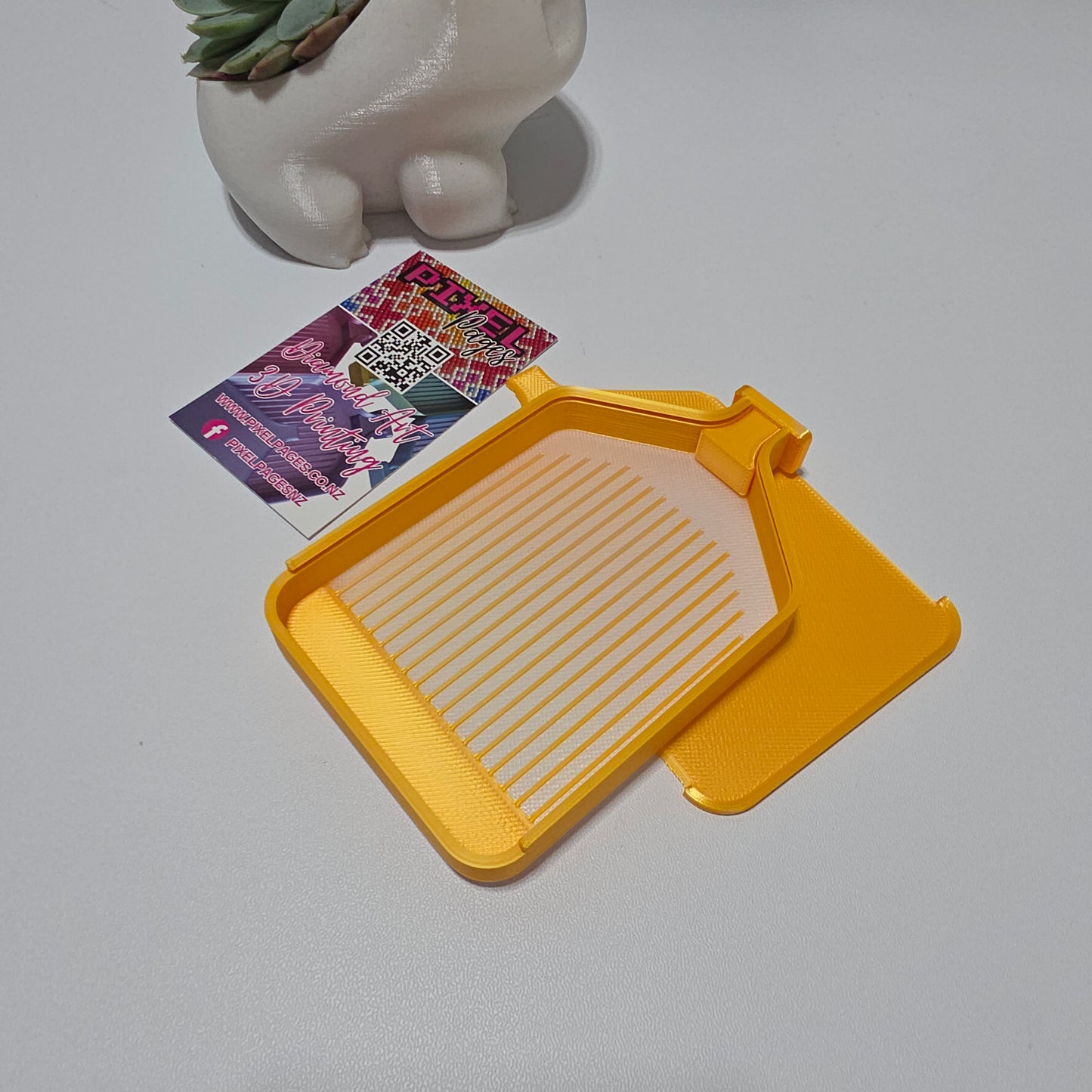 Luxury Diamond Painting Drill Tray - Pearl White & Gold