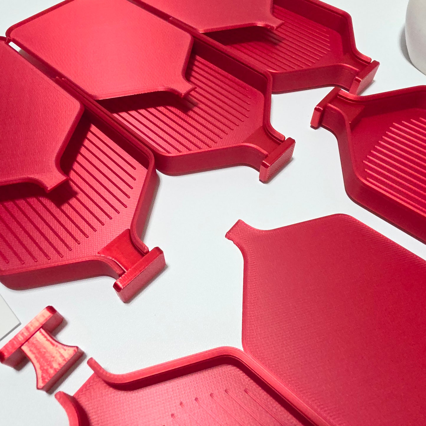 Luxury Set of 5 Stack-able Trays - Cherry