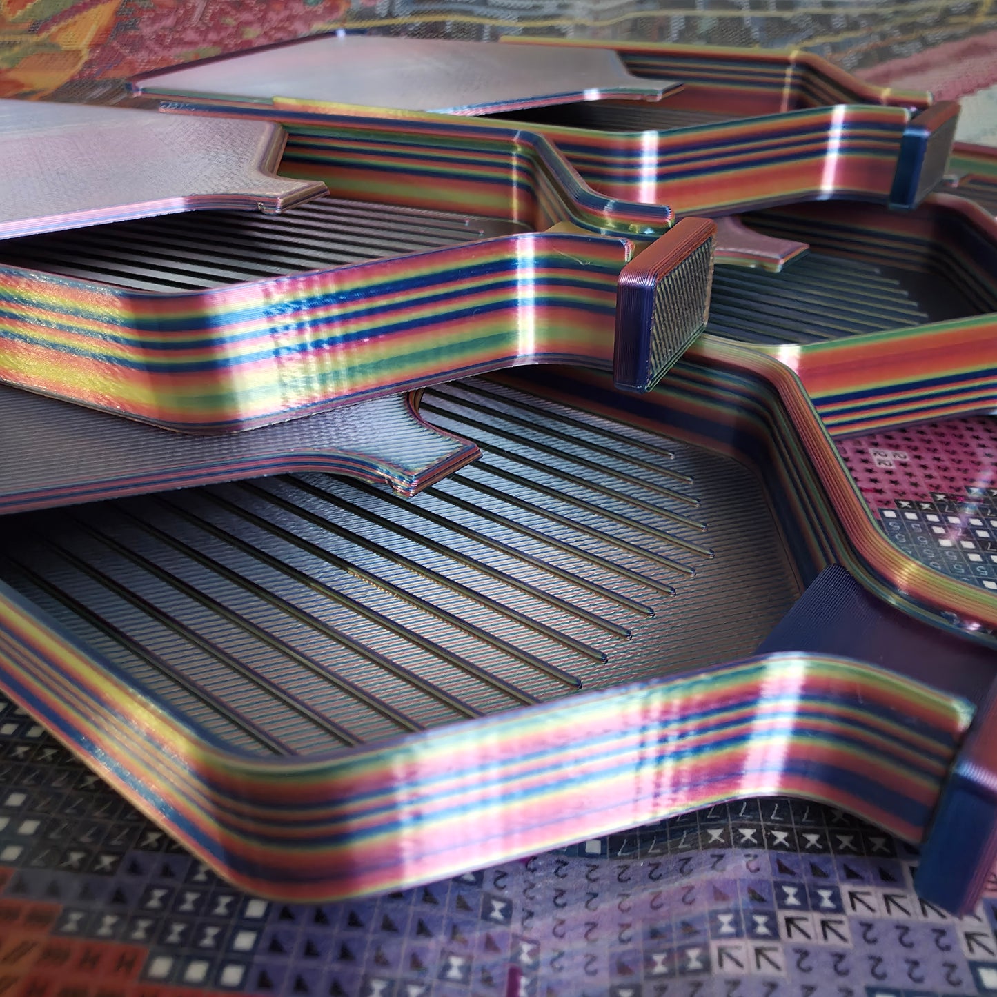 Luxury Set of 5 Stack-able Trays - Carnival