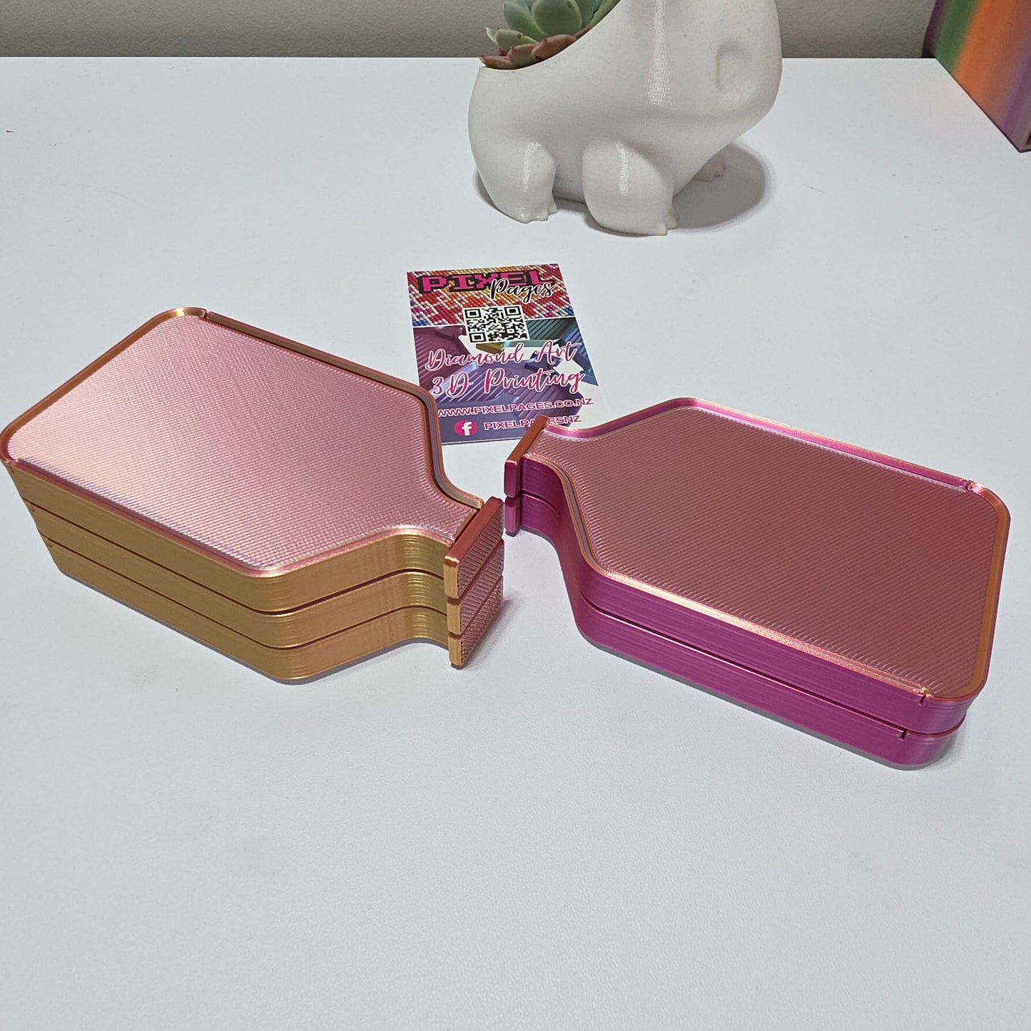 Luxury Mini Set of 5 Stack-able Trays - Pearl White & Phoenix
