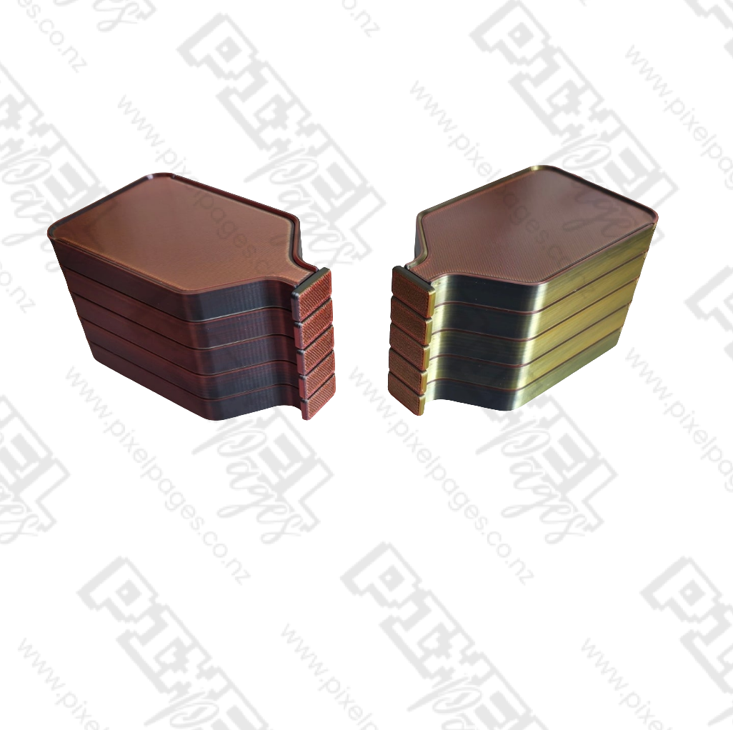 Luxury Mini Set of 5 Stack-able Trays - Pearl White & Sunset