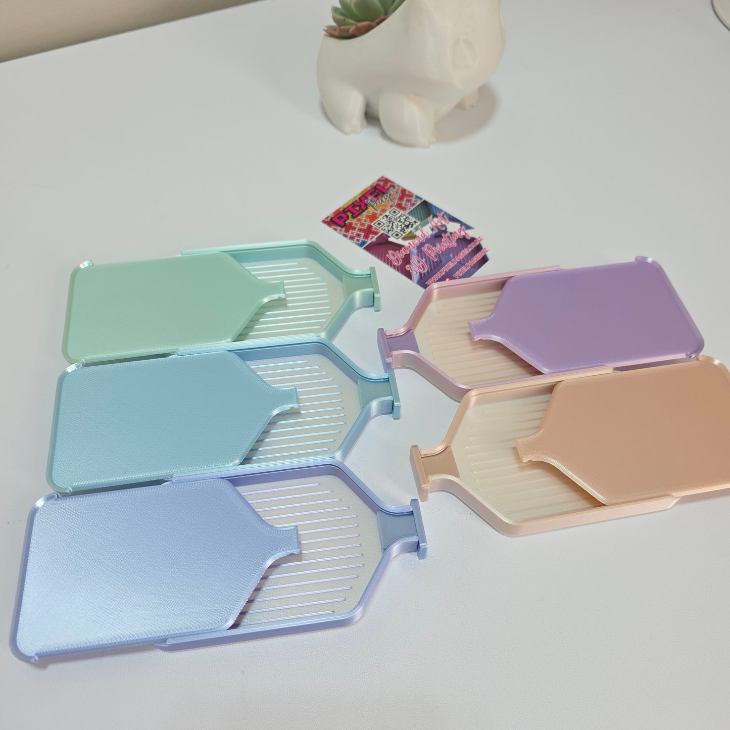 Luxury Mini Set of 5 Stack-able Trays - Pearl White & Fairytale