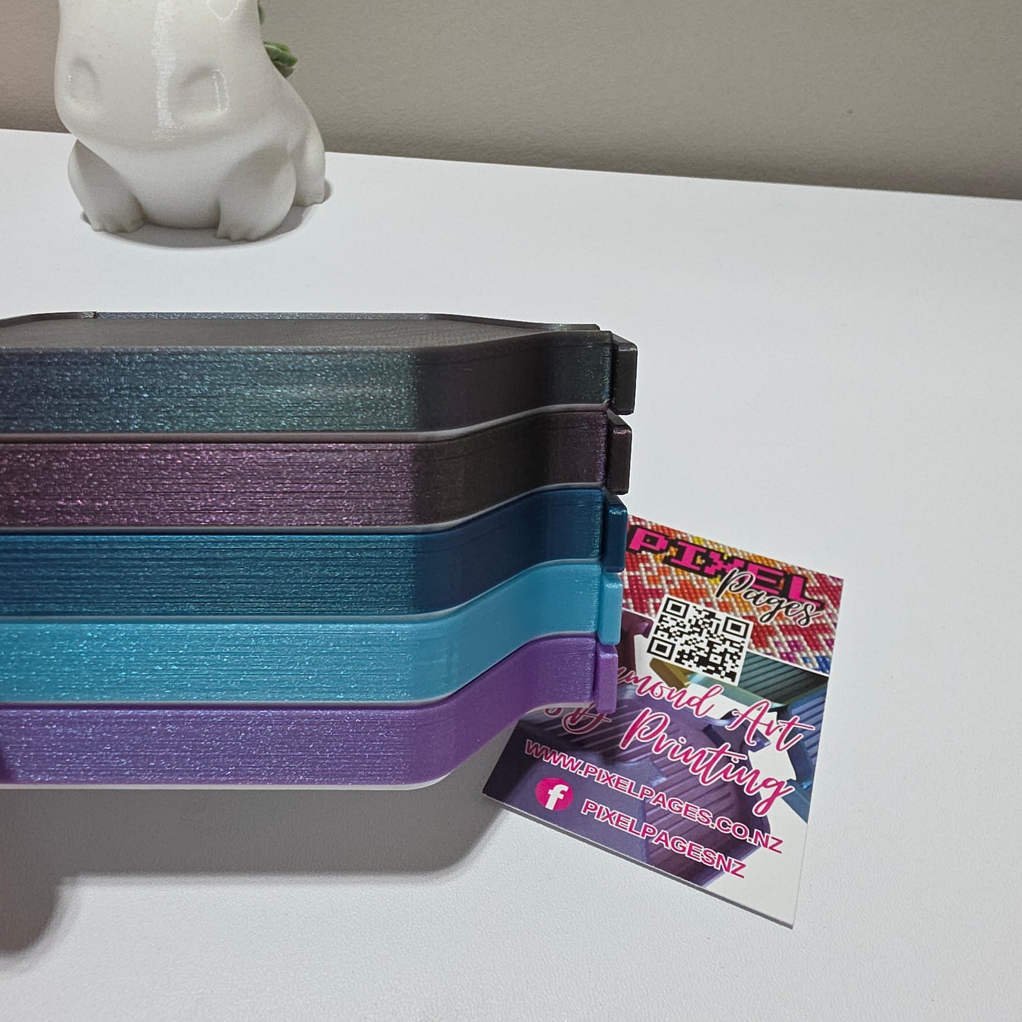 Luxury Mini Diamond Painting Drill Tray with Lid & Stopper - Glitter Dust Singles