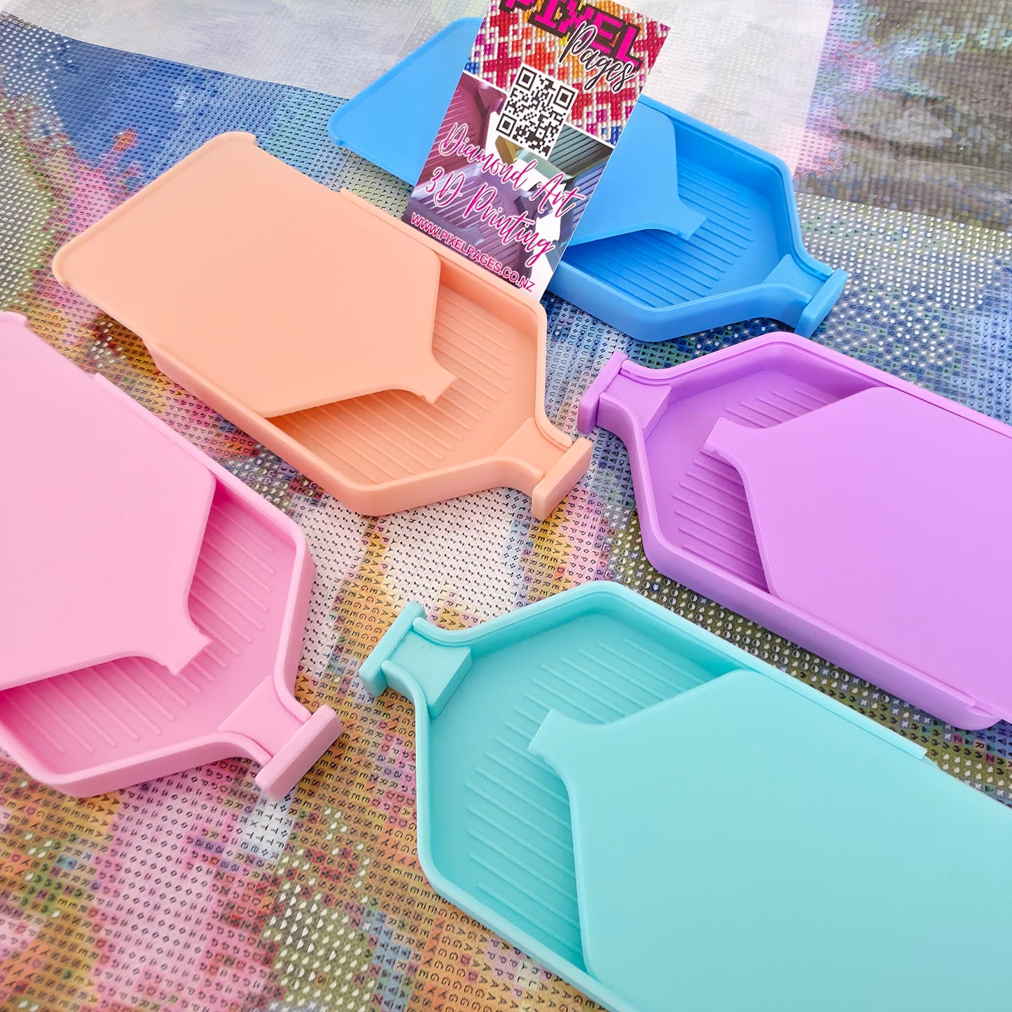 Luxury Set of 5 Stack-able Trays - Pastels
