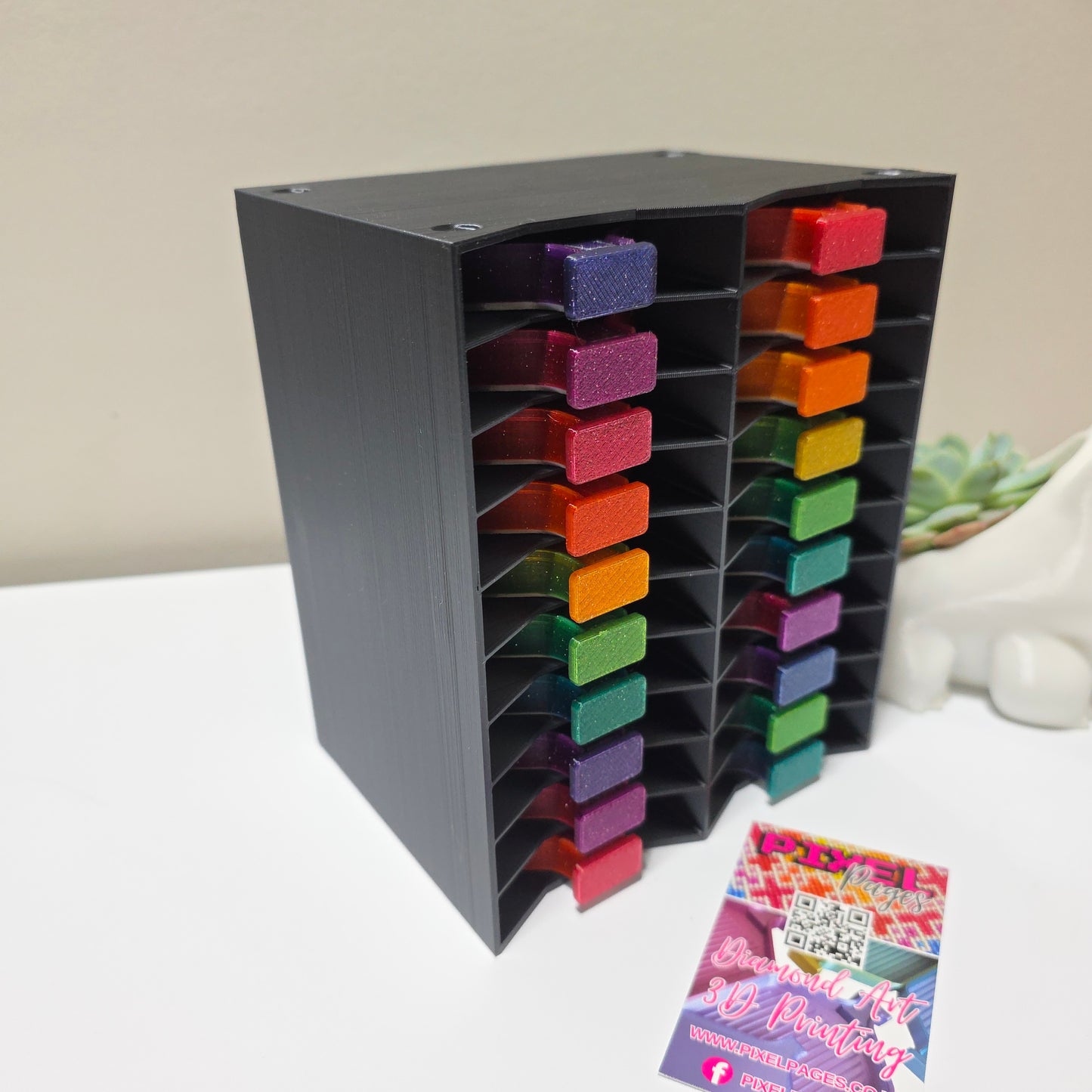 Luxury Mini Set of 5 Stack-able Trays - Pearl White & Skittles