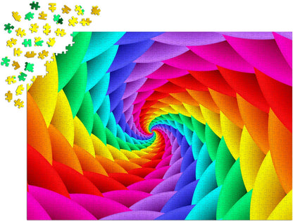 1000 Pieces Jigsaw Puzzle - Gradient Rainbow Swirl (1638)