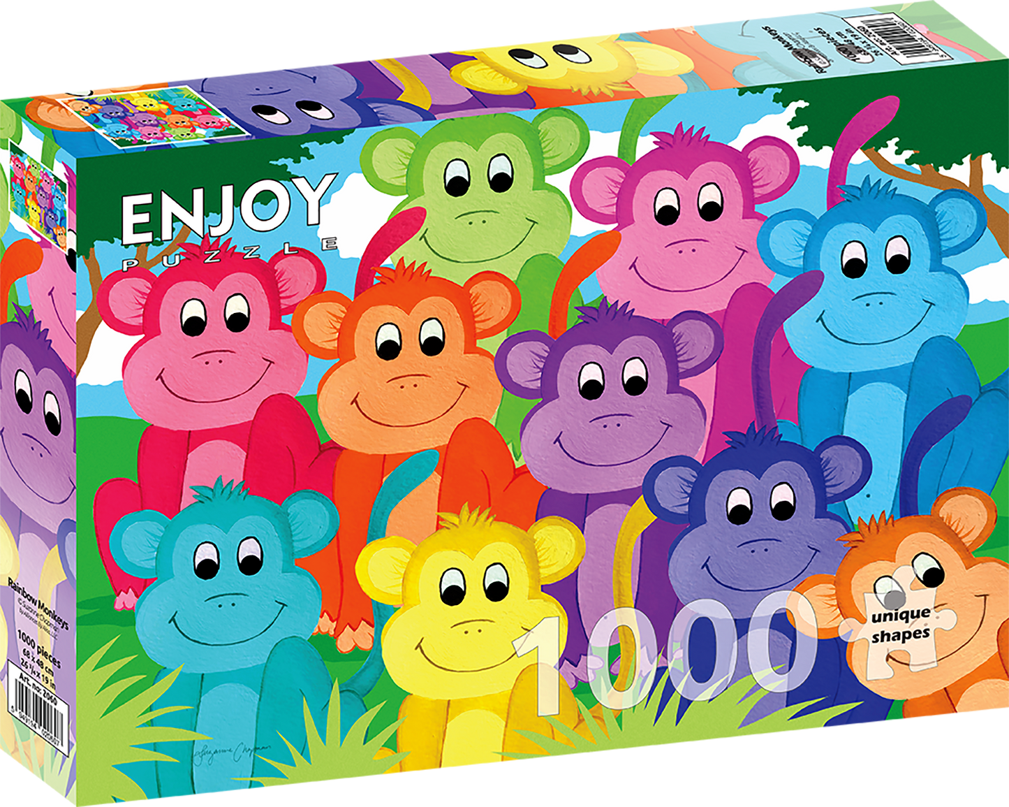 1000 Pieces Jigsaw Puzzle - Rainbow Monkeys (2060)