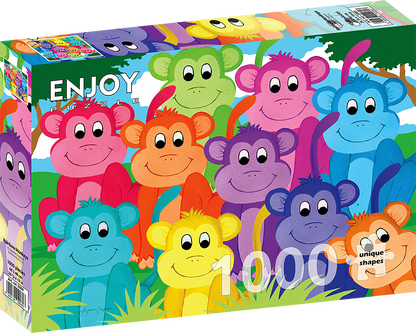 1000 Pieces Jigsaw Puzzle - Rainbow Monkeys (2060)