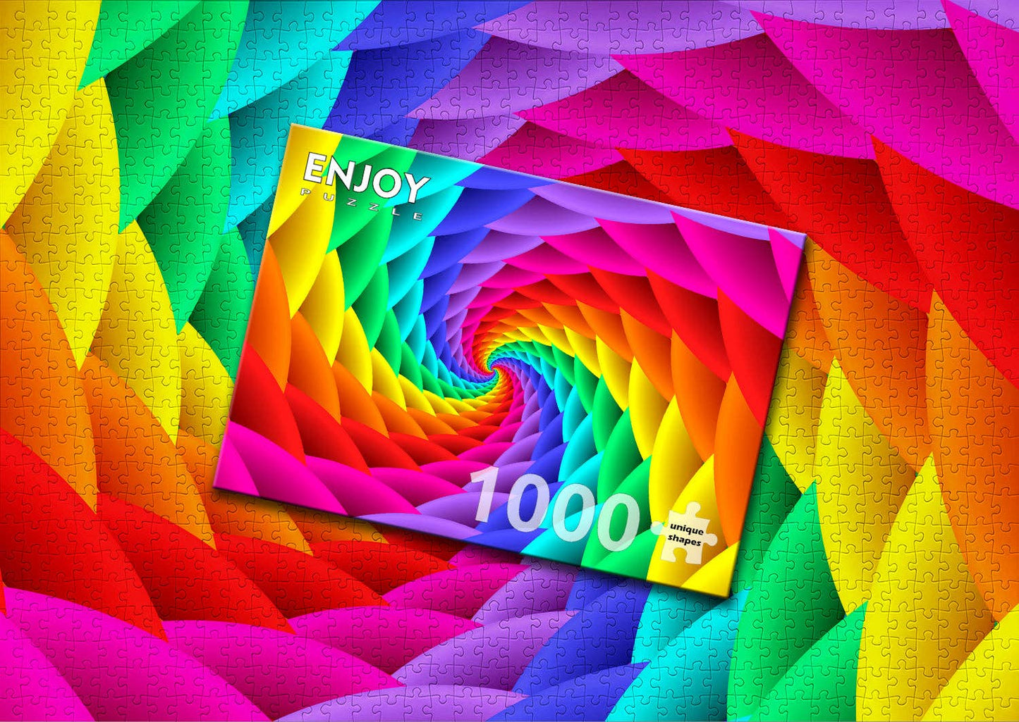 1000 Pieces Jigsaw Puzzle - Gradient Rainbow Swirl (1638)