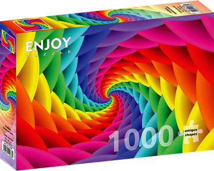 1000 Pieces Jigsaw Puzzle - Gradient Rainbow Swirl (1638)