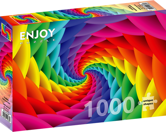 1000 Pieces Jigsaw Puzzle - Gradient Rainbow Swirl (1638)