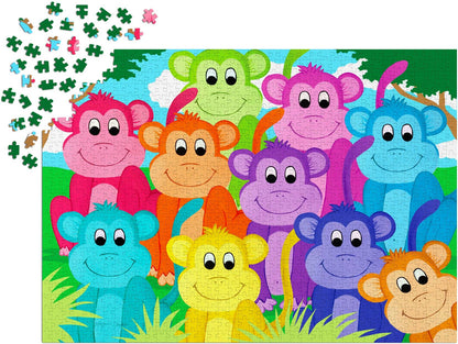 1000 Pieces Jigsaw Puzzle - Rainbow Monkeys (2060)
