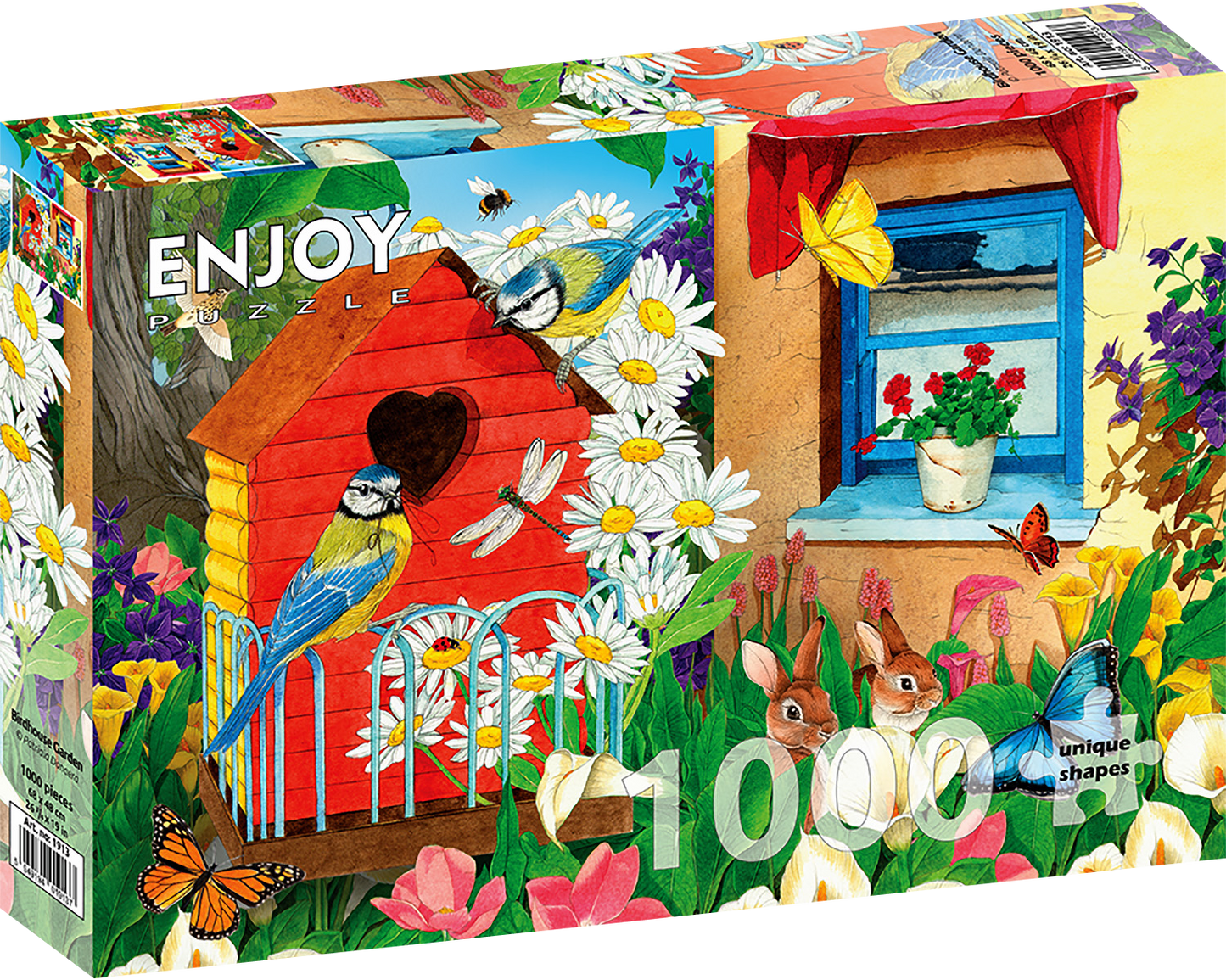 1000 Pieces Jigsaw Puzzle - Birdhouse Garden (1913)