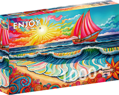 1000 Pieces Jigsaw Puzzle - Sailing at Sunrise (2327)