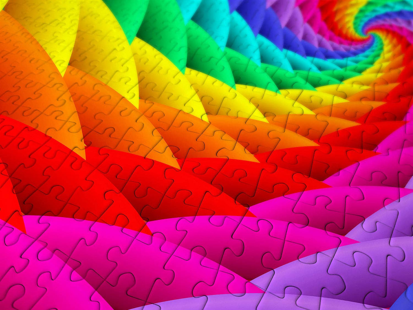 1000 Pieces Jigsaw Puzzle - Gradient Rainbow Swirl (1638)