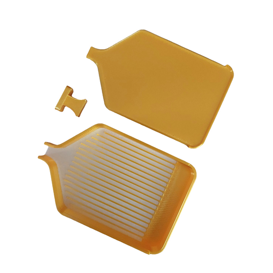 Luxury Diamond Painting Drill Tray with Lid & Stopper Gold/White
