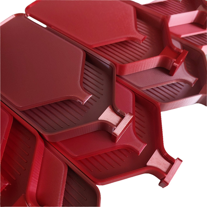 Luxury Set of 5 Stack-able Trays - Inferno