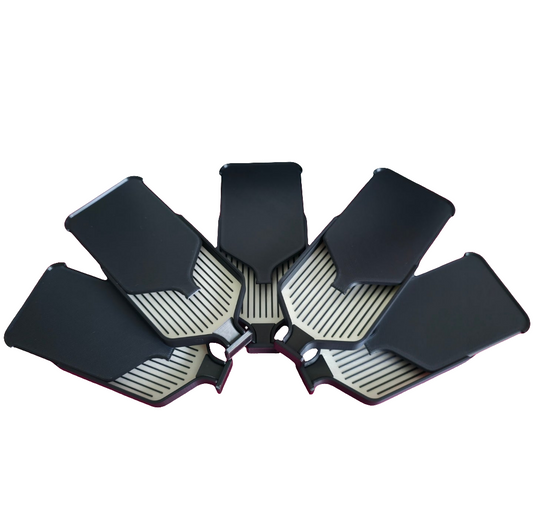 Luxury Mini Set of 5 Stack-able Trays - Pearl White & Ebony