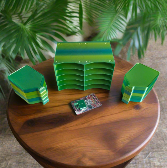 10 Slot Tower & Tray Bundle - Electric Emerald