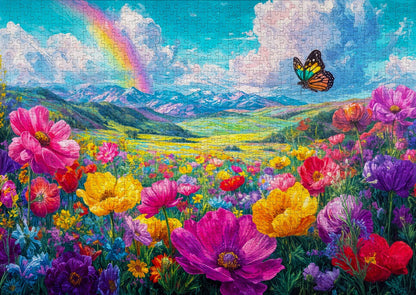 1000 Pieces Jigsaw Puzzle - Rainbow Meadow (2404)