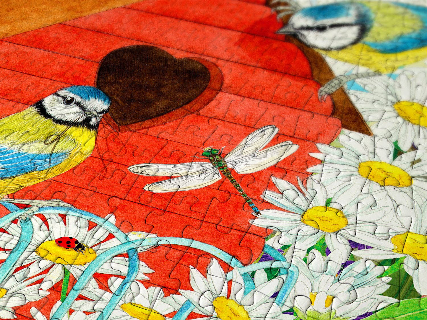 1000 Pieces Jigsaw Puzzle - Birdhouse Garden (1913)