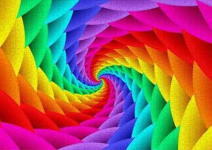 1000 Pieces Jigsaw Puzzle - Gradient Rainbow Swirl (1638)