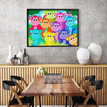 1000 Pieces Jigsaw Puzzle - Rainbow Monkeys (2060)