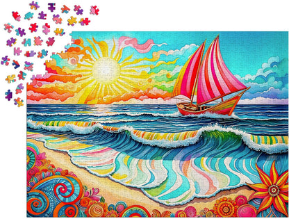 1000 Pieces Jigsaw Puzzle - Sailing at Sunrise (2327)