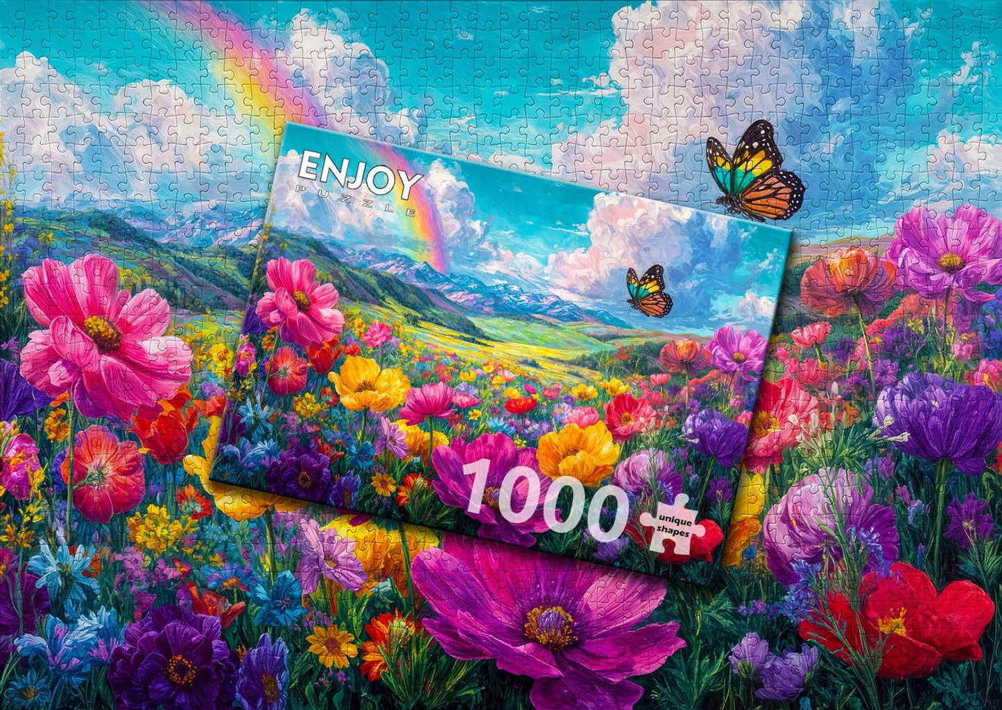 1000 Pieces Jigsaw Puzzle - Rainbow Meadow (2404)