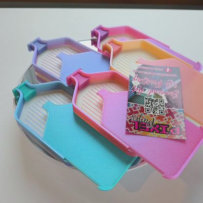 Luxury Set of 5 Stack-able Trays - Chameleon Rainbow Shimmer