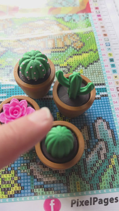 Diamond Painting Pals 3D Printed Cover Minders - Clicky Cacti