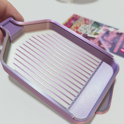 Luxury Mini Diamond Painting Drill Tray with Lid & Stopper - Pearl White & Moonlit