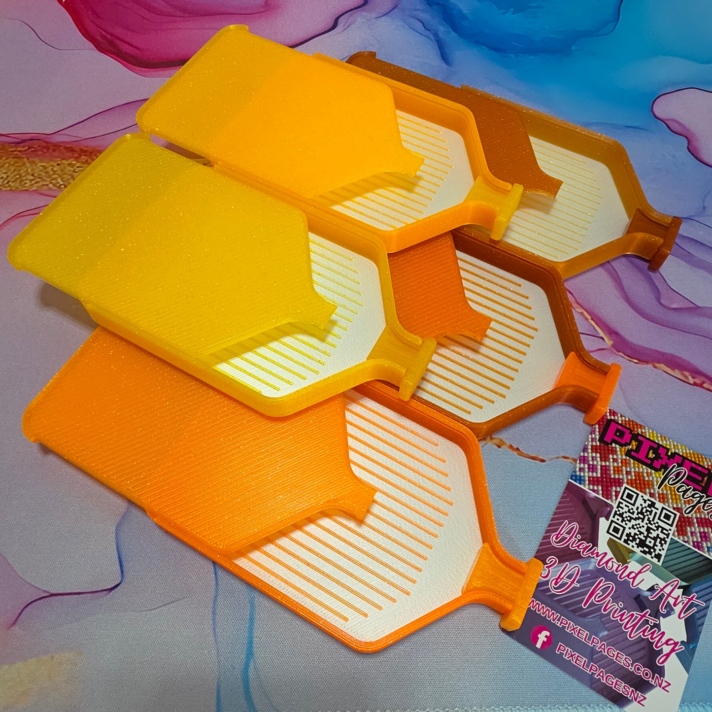 Luxury Set of 5 Stack-able Trays - Sunflower