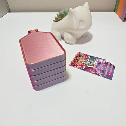 Luxury Mini Set of 5 Stack-able Trays - Pearl White & Phoenix
