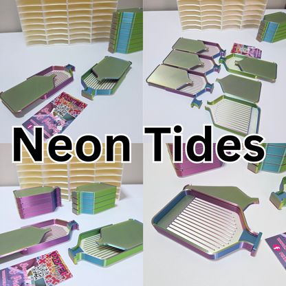 Luxury Set of 5 Stack-able Trays - Tri-Colours