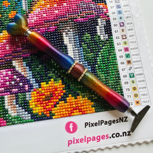 Sleek Pen For Refillable Tip - Gemstone Bling