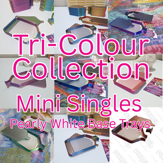 Luxury Mini Stack-able Trays Singles - Pearly White & Tri-Colour