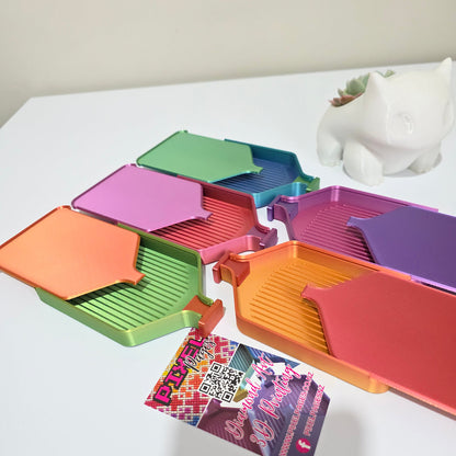 Luxury Set of 5 Stack-able Trays - Rainbow Lorikeet