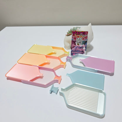 Luxury Mini Set of 5 Stack-able Trays - Pearl White & Mermaid