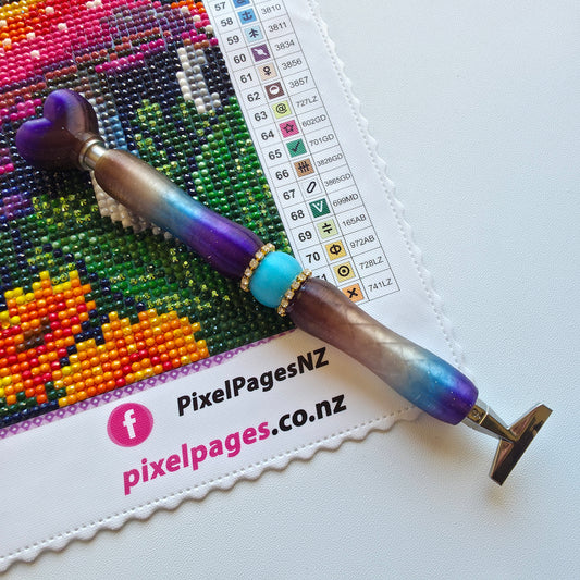 Sleek Pen For Refillable Tip - Storm Bling