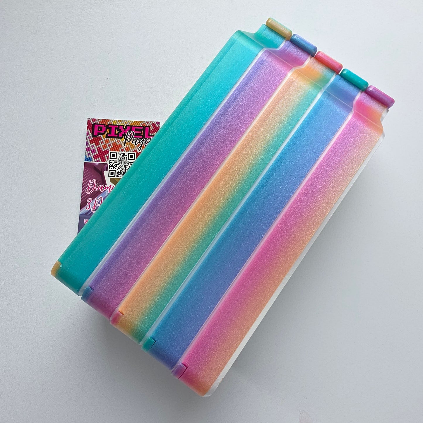 Luxury Set of 5 Stack-able Trays - Chameleon Rainbow Shimmer