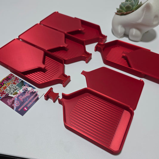 Luxury Set of 5 Stack-able Trays - Cherry