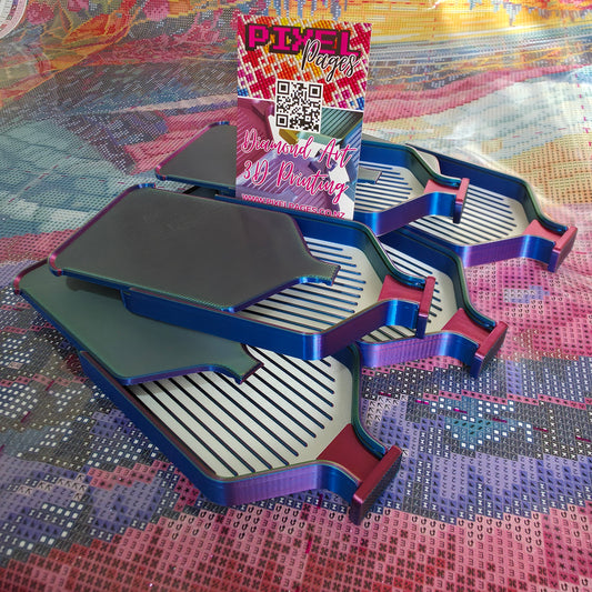 Luxury Mini Set of 5 Stack-able Trays - Pearl White & Pixie