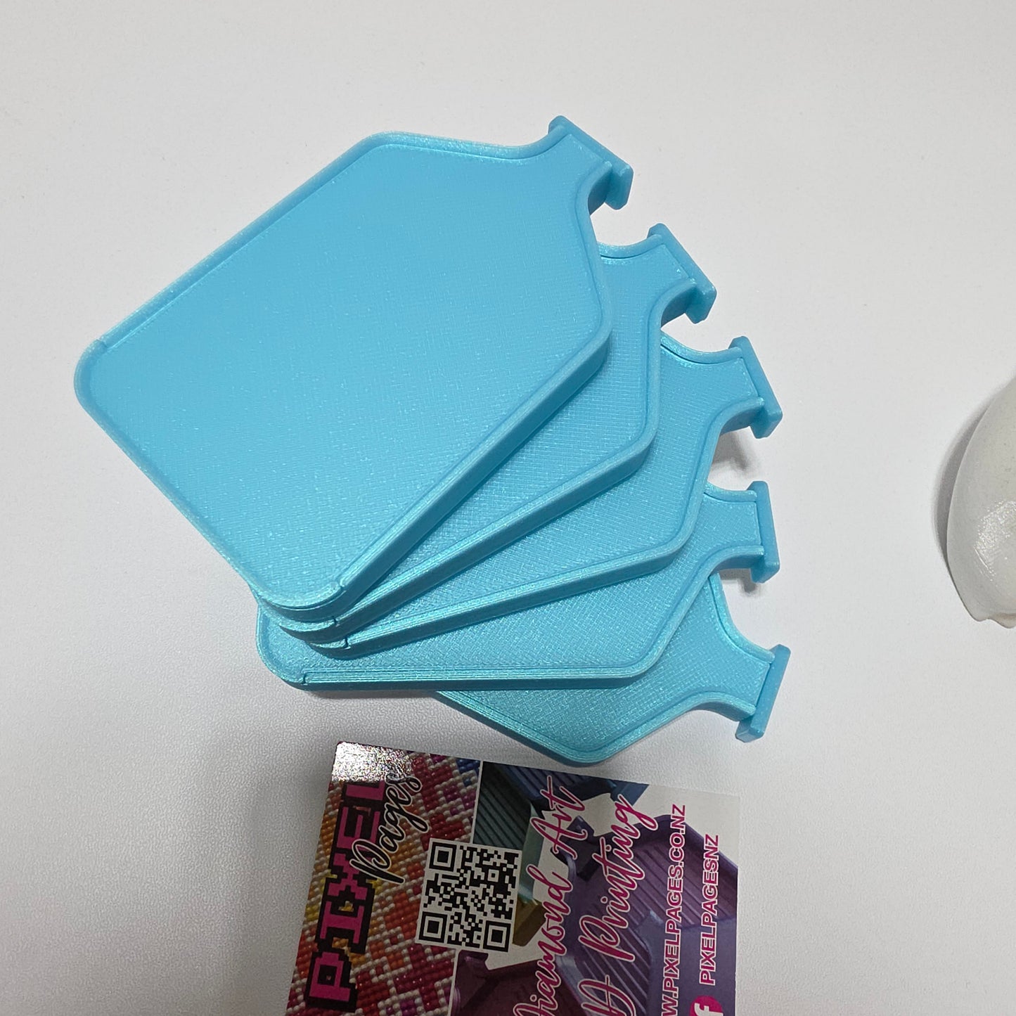 Luxury Mini Set of 5 Stack-able Trays - Pearl White & Crystal