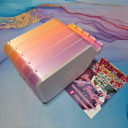 Luxury Mini Set of 5 Stack-able Trays - Pearl White & Sherbet
